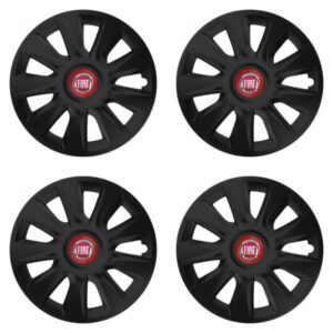 Červené poklice 14 palců pro Fiat s logem – Versaco STRATOS RR black