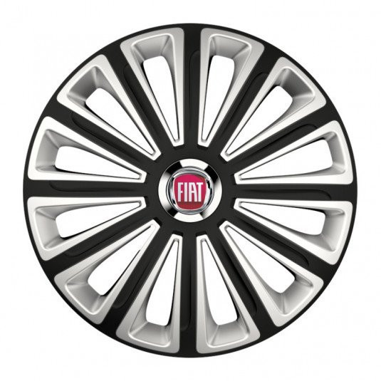 Poklice pro Fiat 16 palců červené s logem – Versaco RC double colour - Obrázek 2