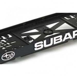 3D podložka pod SPZ s logem SUBARU – černá s chromovým nápisem