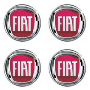 3D pryskyřičné samolepky Fiat červené 5