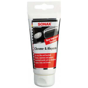 Sonax leštící pasta na chrom a hliník 75 ml – obnovte lesk kovových dílů a ochrana před korozi