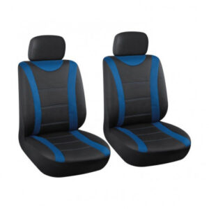Autopotahy přední černé/modré 2 ks – bezpečné pro sedadla s airbagem | Automax