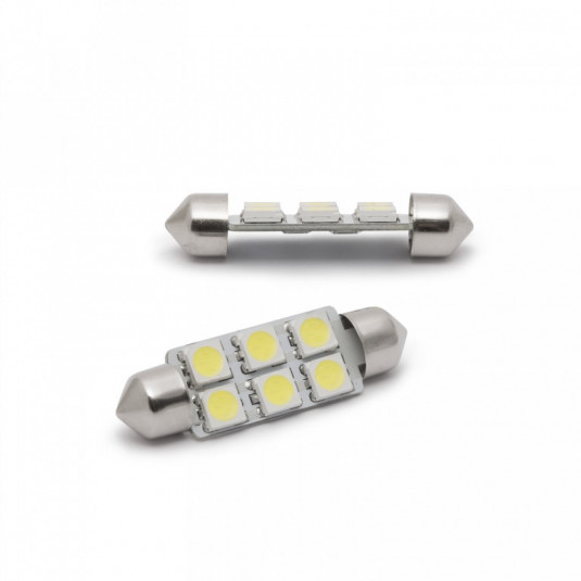 LED světelný zdroj C5W 12V – bílé světlo 6000 K