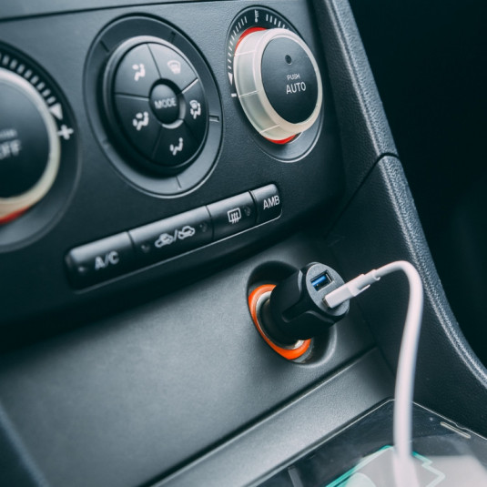 2x USB adaptér do autozapalovače 12-24V – černý napájecí modul pro mobily a navigace - Obrázek 2