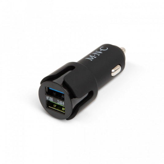 2x USB adaptér do autozapalovače 12-24V – černý napájecí modul pro mobily a navigace
