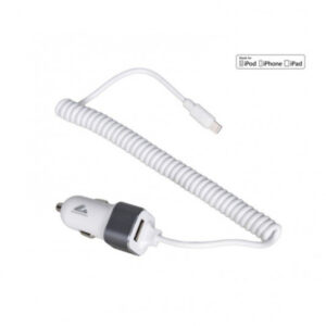 Automax Nabíječka Lightning + USB 1.5m do 12V a 24V – Rychlé nabíjení pro iPhone v autě