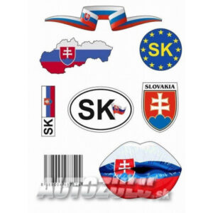 Samolepka Slovenský set malý – barevný dekorativní design pro auto i předměty