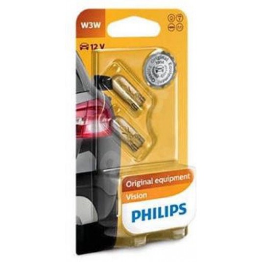 Philips W3W 12V žárovky 3W – spolehlivé osvětlení s výkonným světlem v balení 2 ks