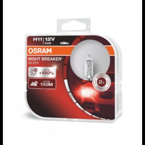 Osram H11 12V Night Breaker Silver – 2ks halogenové žárovky pro jasnější světlo při noční jízdě
