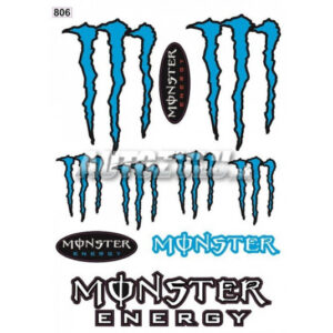 Samolepka set Monster modrá – dekorativní sada nálepek pro auto od AutoZulu