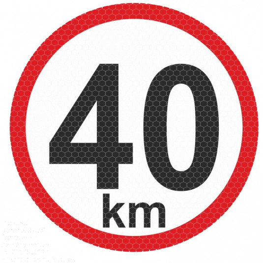 Reflexní samolepka 40 km/h – malá