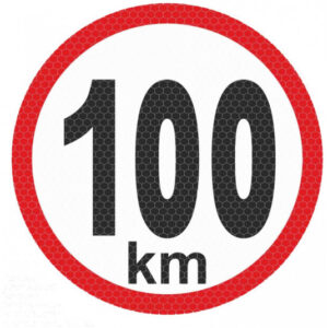 Reflexní samolepka 100 km/h – malá