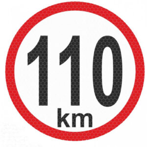 Reflexní samolepka 110 km/h – malá