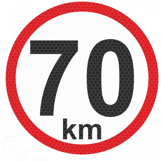 Reflexní samolepka 70 km/h – odolná