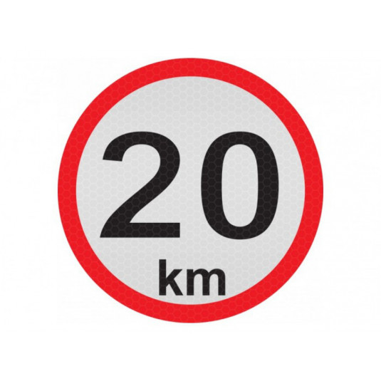 Reflexní samolepka 20 km/h – velká 195 mm