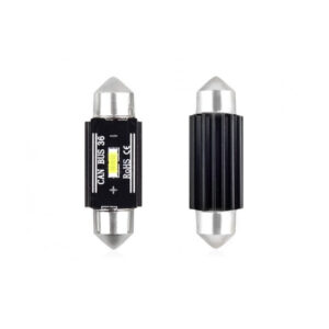 LED žárovky CANBUS 1 SMD UltraBright 1860 Festoon 36mm bílé 5600K 12V/24V – 2 ks | Amio