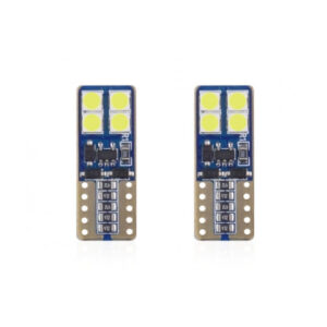 LED Žárovky CANBUS T10e 8SMD 2835 W5W 12V/24V Bílé 5600K – 2ks | Amio