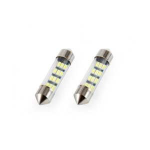LED žárovky C5W 12V 36mm 12xSMD 3014 5600K – Amio (2 ks) – náhrada za klasické žárovky do auta