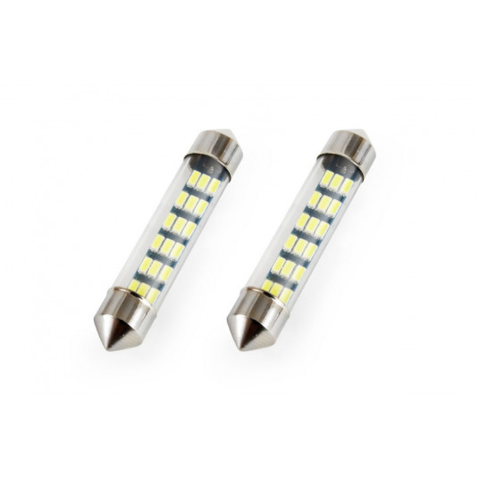 LED žárovky C5W 18xSMD 3014 12V 41mm – 2ks | Amio STANDARD Festoon