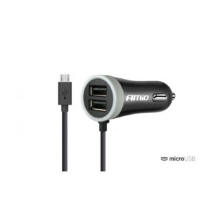 Amio Nabíječka do auta 12/24V s Micro USB a 2x USB 2.4A – rychlé dobíjení pro více zařízení