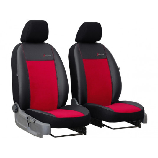 Autopotahy Exclusive Alcantara 1+1 Přední Červeno-Černé – Pok-ter