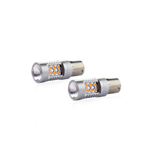 Amio LED žárovky CANBUS PY21W 12V/24V oranžové – výkonné osvětlení s kompatibilitou pro nákladní i osobní vozy - Obrázek 3