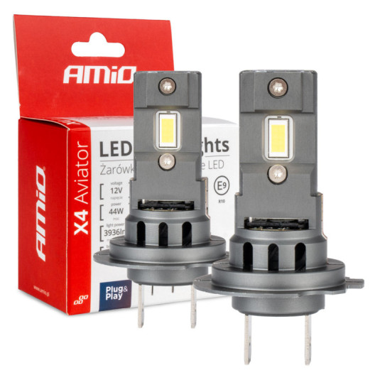 LED žárovky X4-series Aviator H7/H18 6500K 3936 lm – výkonné osvětlení pro hlavní světlomety