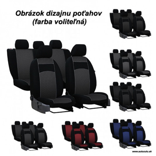 Kompletní látkové potahy na míru pro VW Caddy 5místné V (2021+) – Pok-ter VIP-B3 - Obrázek 2
