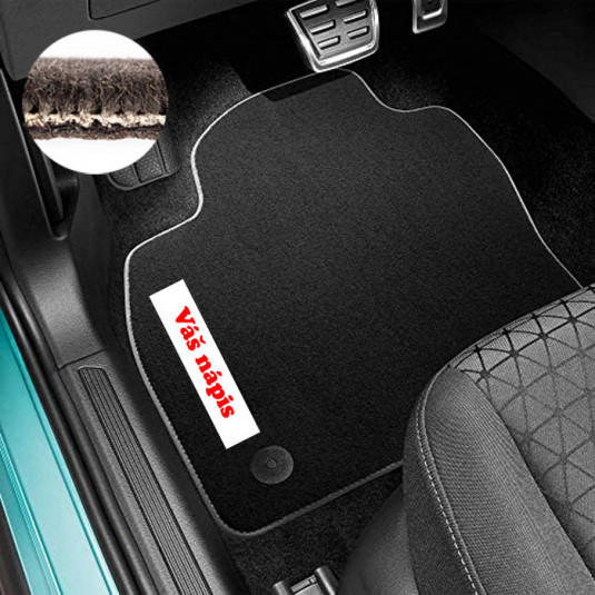 Textilní autokoberce na míru pro Volkswagen Bora (1999–2006) – sada s gumovým podkladem a dvojitým zpevněním | AZ Auto