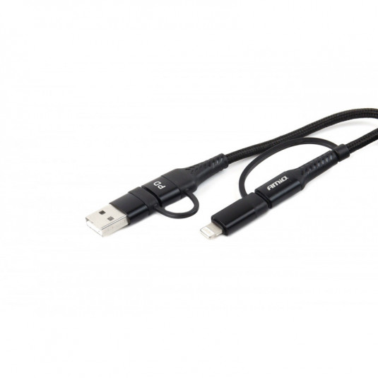 Multikabel USB C a Lightning 100 cm – Nabíjení a synchronizace pro více zařízení | Amio FullLINK UC-15 - Obrázek 3