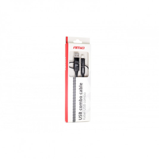 Multikabel USB C a Lightning 100 cm – Nabíjení a synchronizace pro více zařízení | Amio FullLINK UC-15 - Obrázek 4