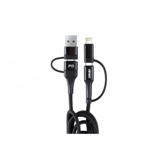 Multikabel USB C a Lightning 100 cm – Nabíjení a synchronizace pro více zařízení | Amio FullLINK UC-15