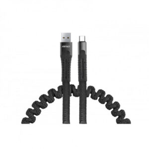 Pružinový kabel USB na microUSB 120 cm – Amio FullLINK UC-12 pro spolehlivé nabíjení a přenos dat