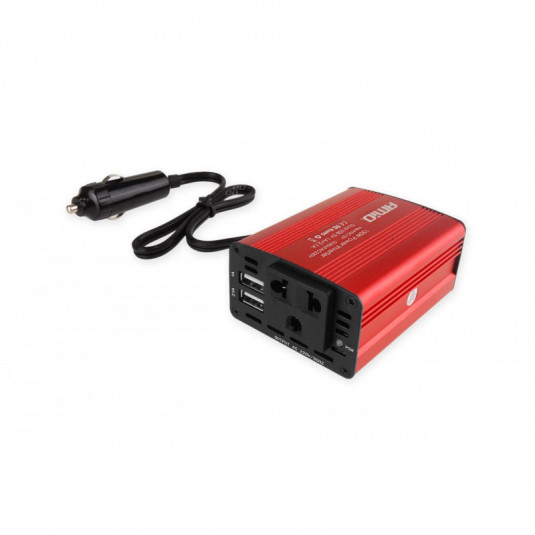 Měnič napětí Amio 12V na 230V 150W/300W s 2× USB – napájení spotřebičů v autě - Obrázek 2