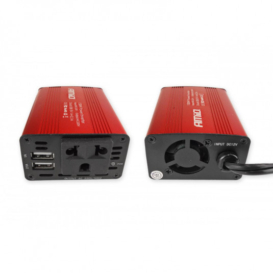 Měnič napětí Amio 12V na 230V 150W/300W s 2× USB – napájení spotřebičů v autě - Obrázek 4