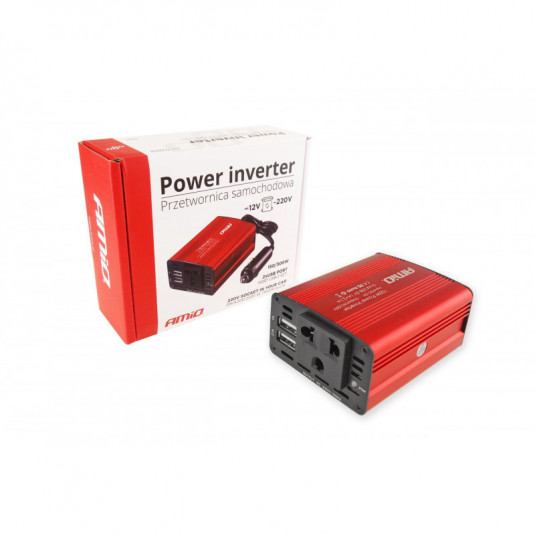 Měnič napětí Amio 12V na 230V 150W/300W s 2× USB – napájení spotřebičů v autě - Obrázek 5