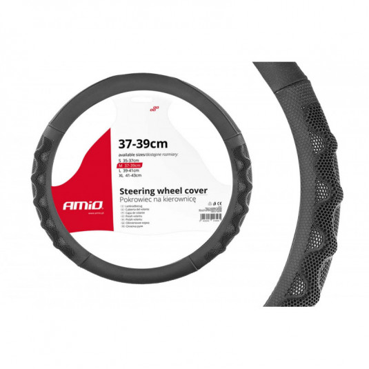 Potah volantu Amio SWC-26-M 37-39 cm – univerzální potah pro lepší úchop a komfort řízení