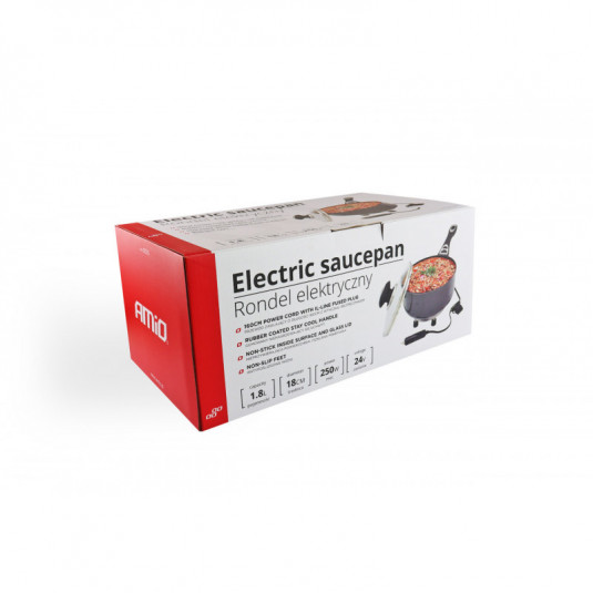 Amio Elektrický hrnec do auta 24V 250W – Ohřev jídla za jízdy, 1,9 l, skleněné víko - Obrázek 5
