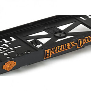 3D Podložka pod SPZ HARLEY DAVIDSON oranžová – exkluzivní design a odolnost pro váš vůz