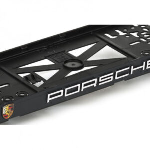 3D Podložka pod SPZ s logem PORSCHE – Exkluzivní design s chromovým nápisem | Lampa