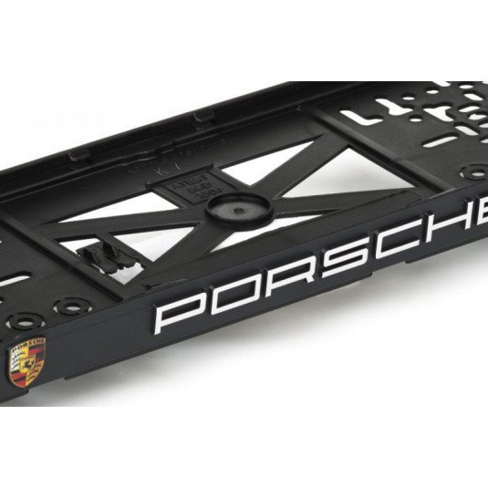 3D Podložka pod SPZ s logem PORSCHE – Exkluzivní design s chromovým nápisem | Lampa