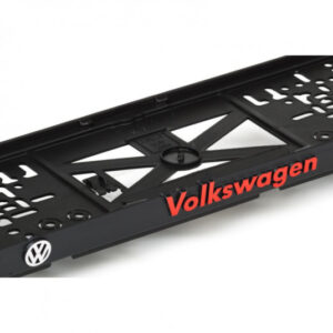 3D podložka pod SPZ Volkswagen červená – malé písmo | Lampa