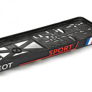 3D podložka pod SPZ PEUGEOT SPORT – exkluzivní design s chromovým nápisem