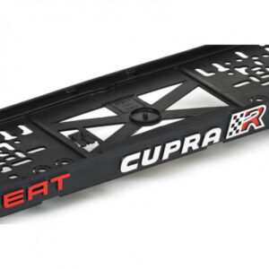 3D Podložka pod SPZ SEAT CUPRA – exkluzivní design s chromovým nápisem | Lampa