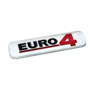 3D nálepka EURO4 chrom – dekorativní kovový emblém pro auto