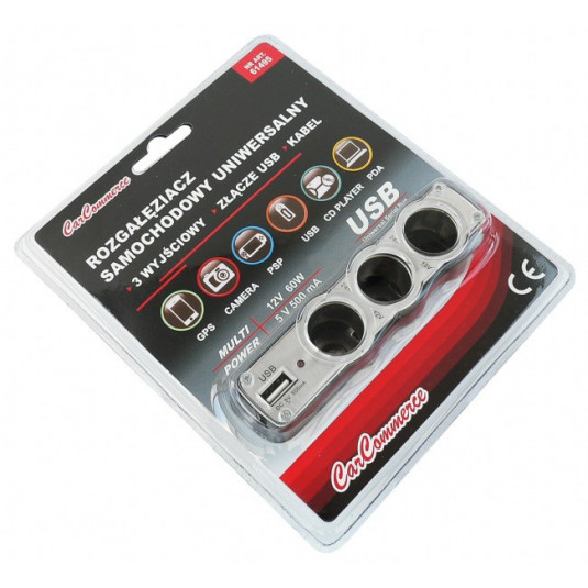 Multi zásuvka do zapalovače 3+1 USB 12/24 V – CarCommerce - Obrázek 2
