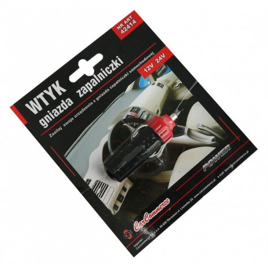Zástrčka do zapalovače 12V a 24V DC – plastový montážní konektor Lampa pro auto - Obrázek 2