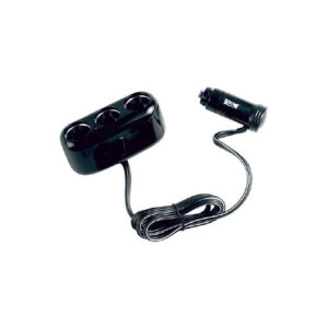Zástrčka zapalovače roztrojka 12/24 V – 3 výstupy pro auto s kabelem 2 m | Lampa