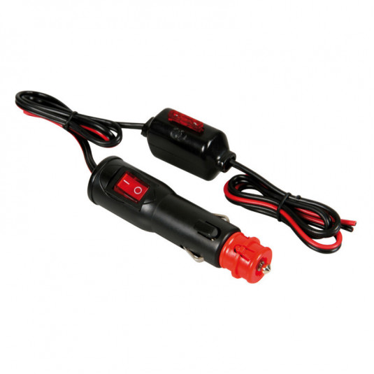 Zástrčka zapalovače s vypínačem a pojistkou 12/24V – Lampa