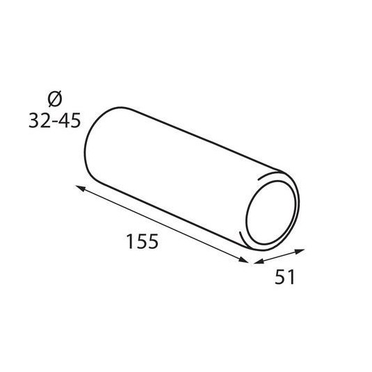 Koncovka výfuku T-05 z nerezové oceli – chromový tuning do 45 mm - Obrázek 3
